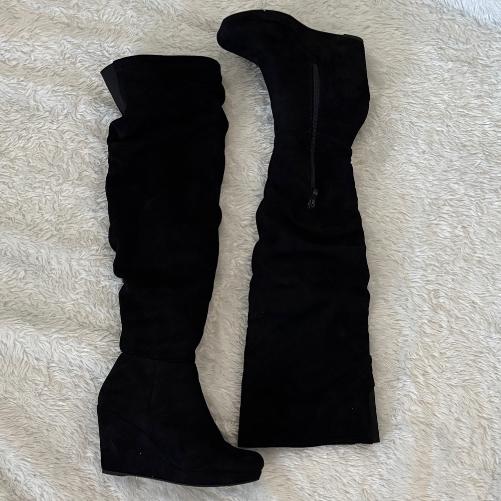 Chinese Laundry Black Over-the-Knee Boots